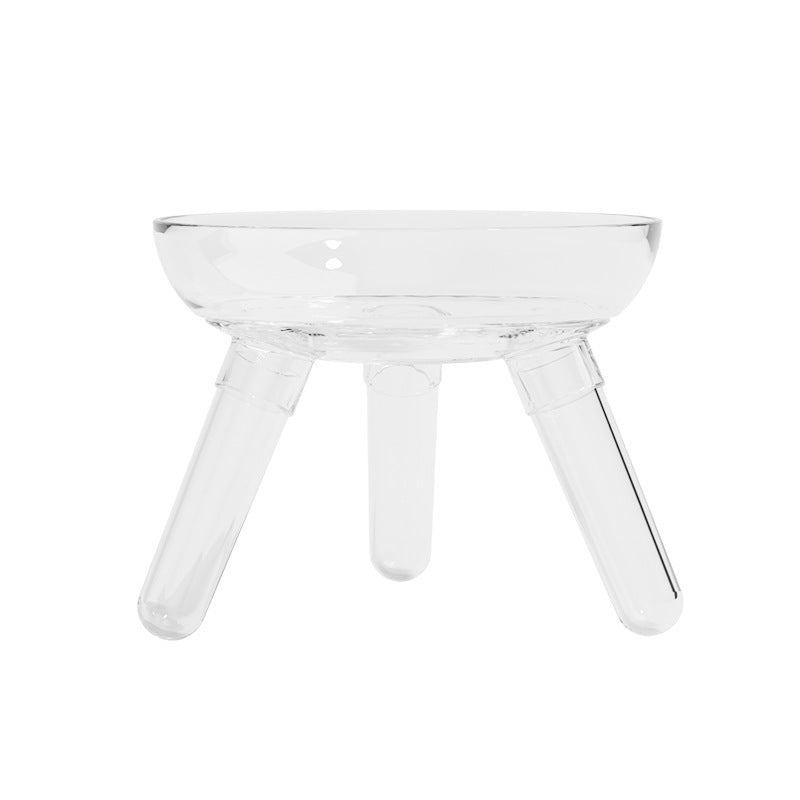 Pet Feeding Transparent Glass Bowl