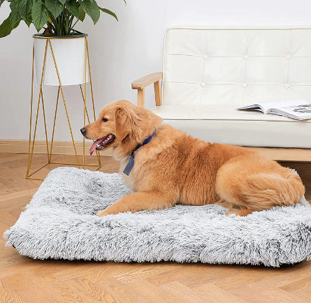 Plush Square Pet Bed Wave
