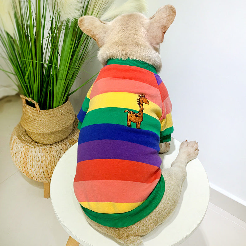 Rainbow Pet Clothing - Plus Velvet Thickened Winter Coat