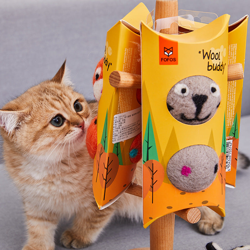 Colorful Felt Stretch Ball Cat Toy Ball Pet