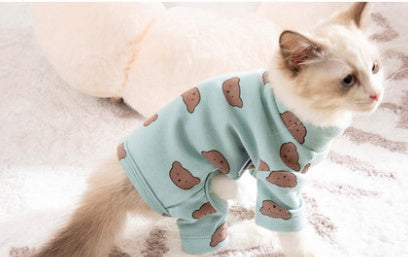 Anti-Hair Shed Cat Clothing - Four-Legged Outfit for Hairless Cats
