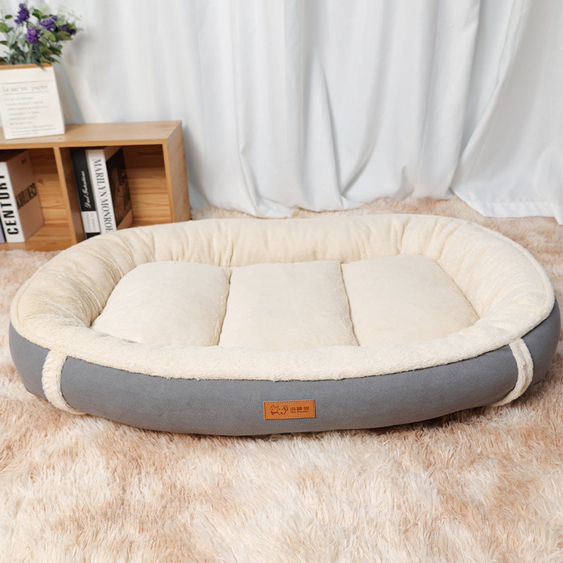 Dog Pet Bed Linen Round