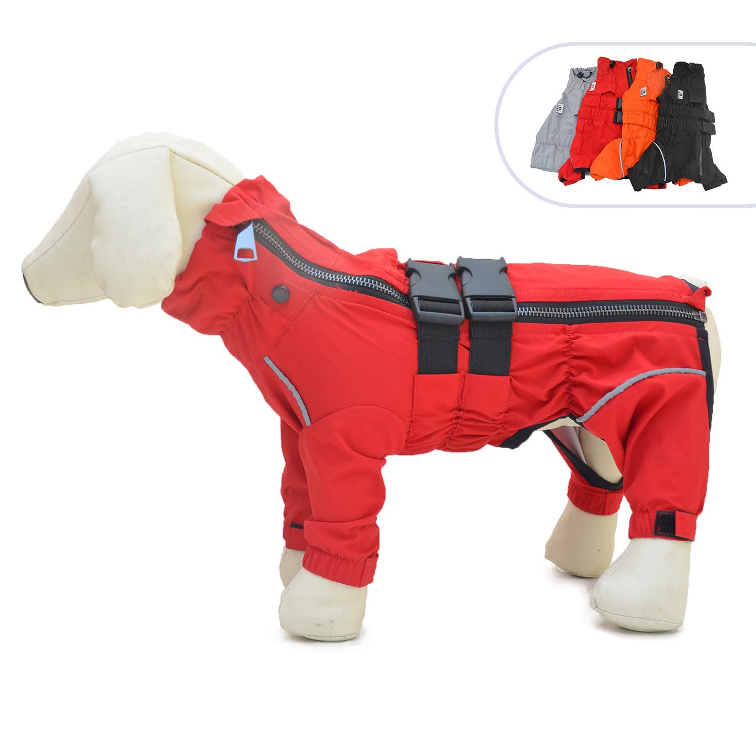 Four-Legged Dog Raincoat - Waterproof Outdoor Pet Clothing