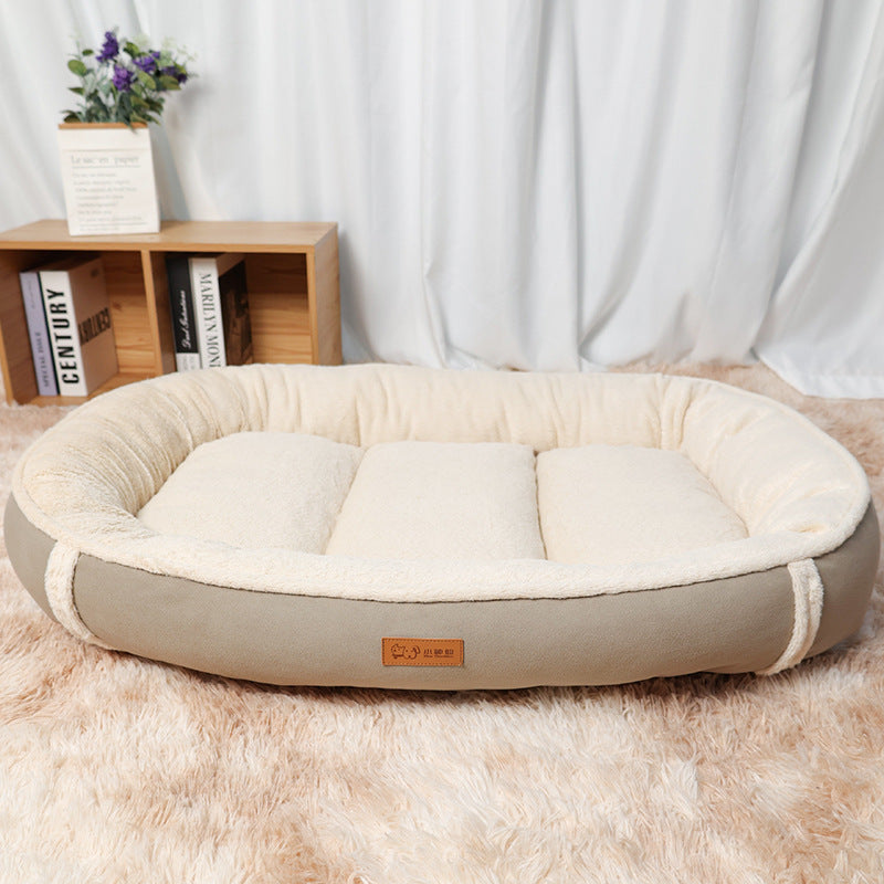 Dog Pet Bed Linen Round