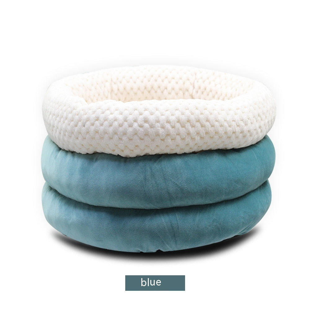 Semi-closed Velvet Pet Bed