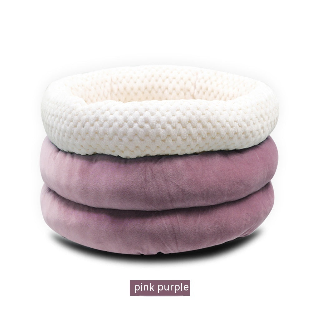 Semi-closed Velvet Pet Bed