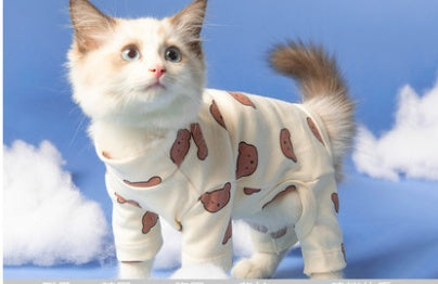Anti-Hair Shed Cat Clothing - Four-Legged Outfit for Hairless Cats