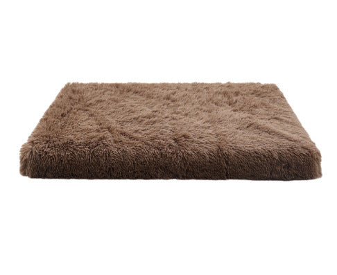 Plush Square Pet Bed Wave