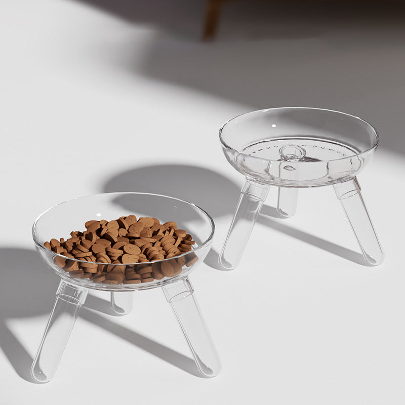 Pet Feeding Transparent Glass Bowl
