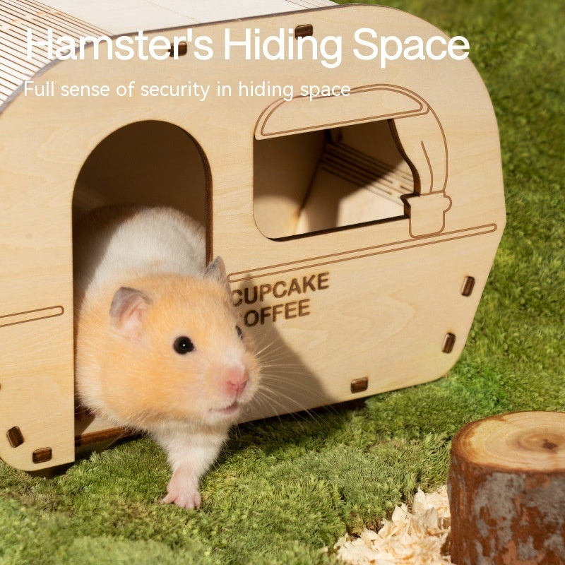Hamster Wooden Nest - Natural Shelter and Hideout Furniture