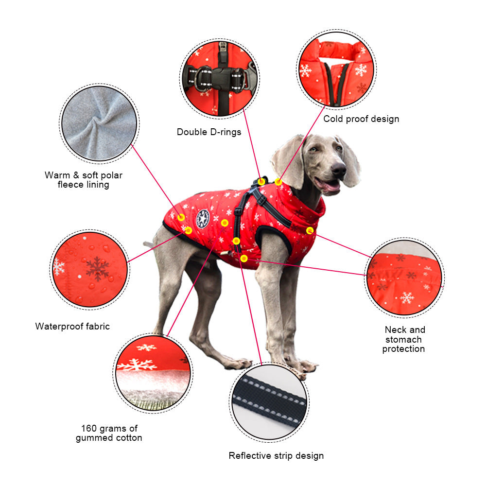 New Pet Reflective Cotton-padded Coat