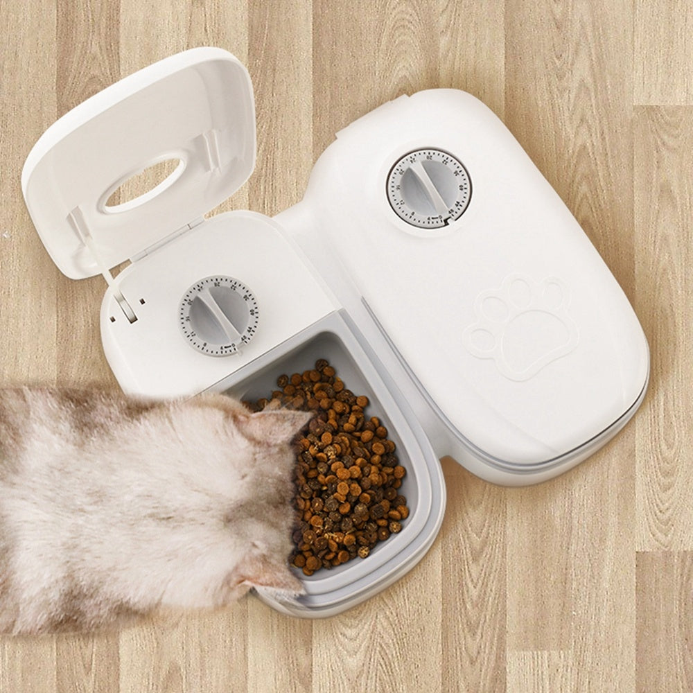 Smart Automatic Pet Feeder - Timer Food Dispenser with Stainless Steel Bowl