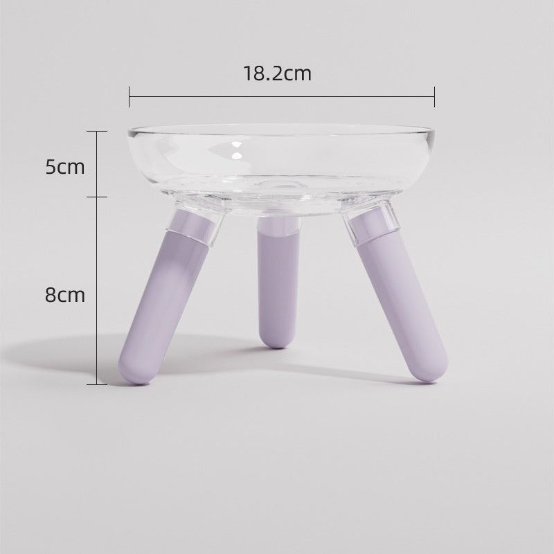 Pet Feeding Transparent Glass Bowl