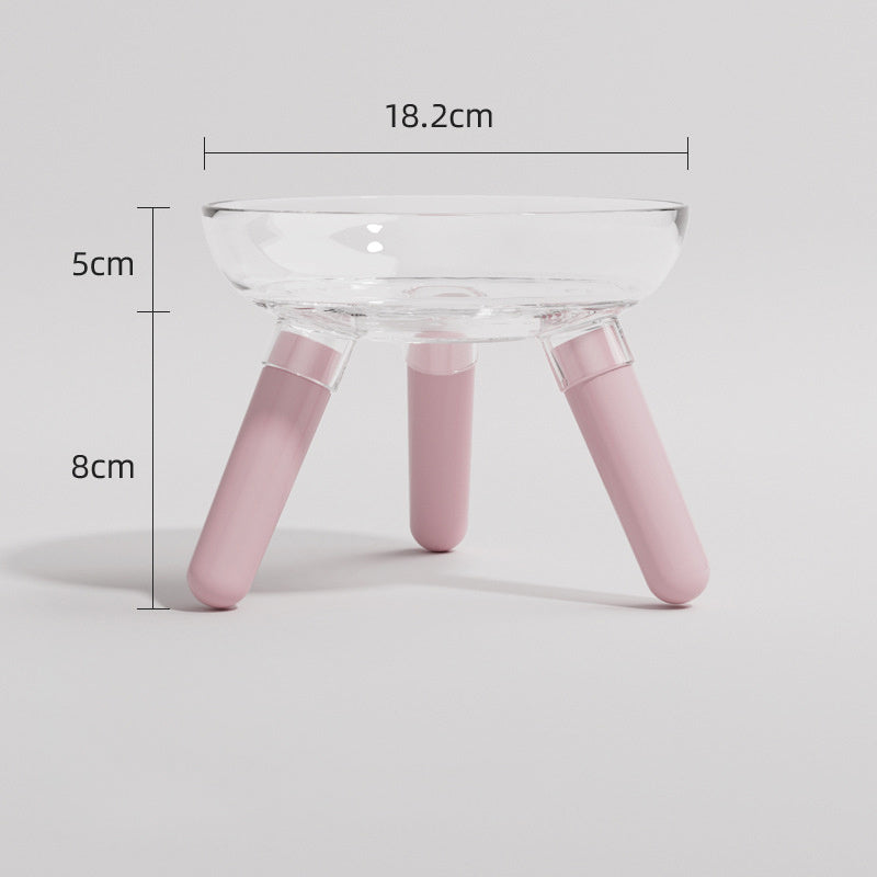 Pet Feeding Transparent Glass Bowl