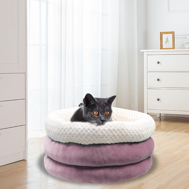 Semi-closed Velvet Pet Bed