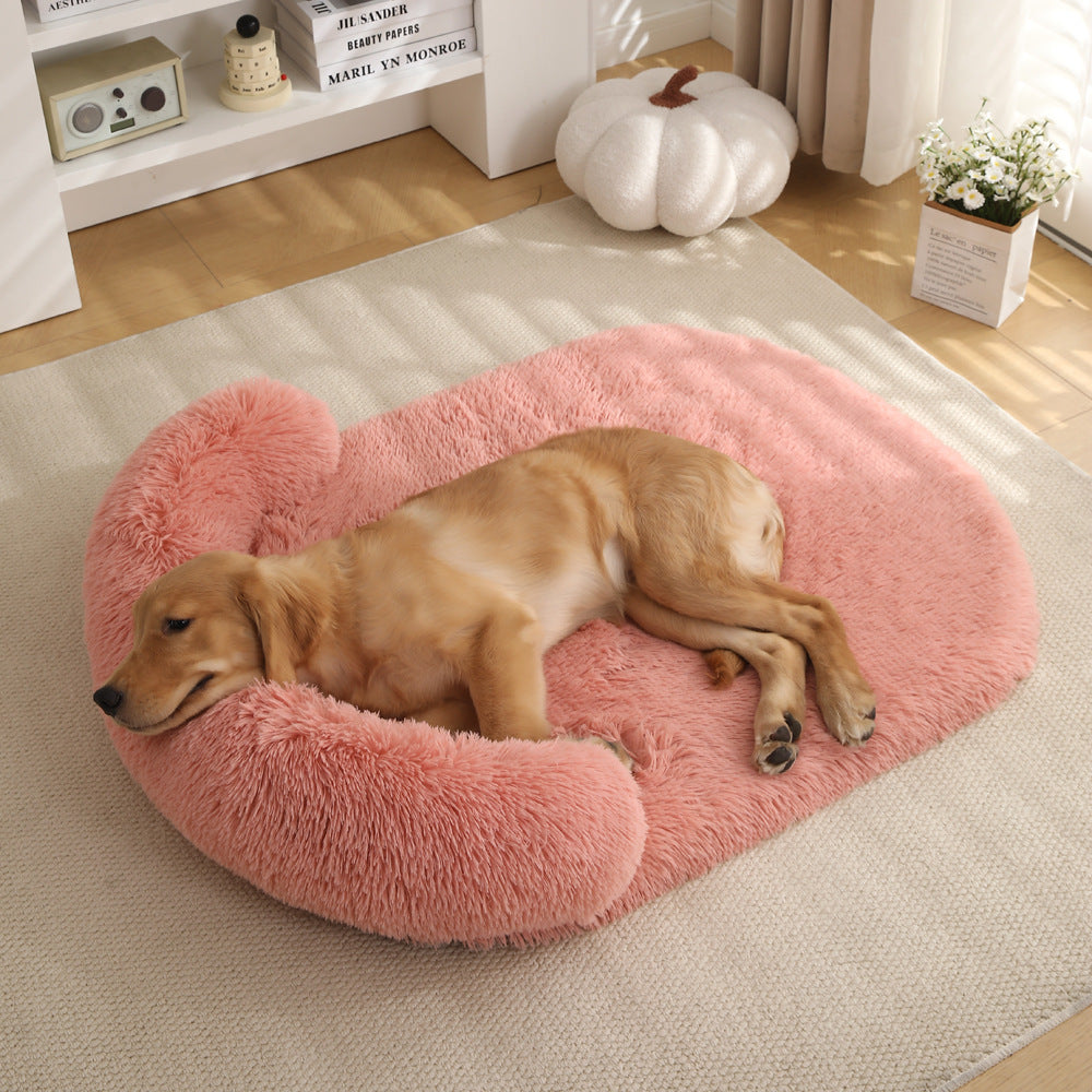 Plush Doghouse Cathouse Pet Bed