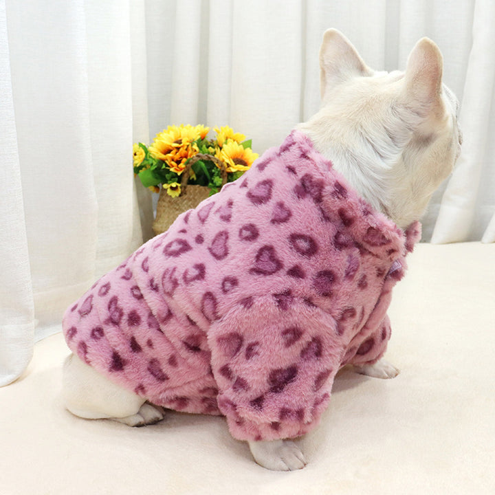 Pet Simple Thick Warm Leopard Coat