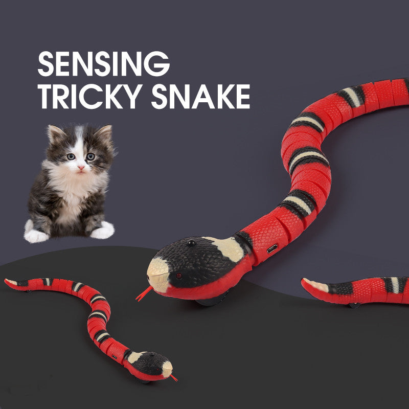 Smart Sensing Electronic Snake Cat Toy - USB Rechargeable Interactive Teaser