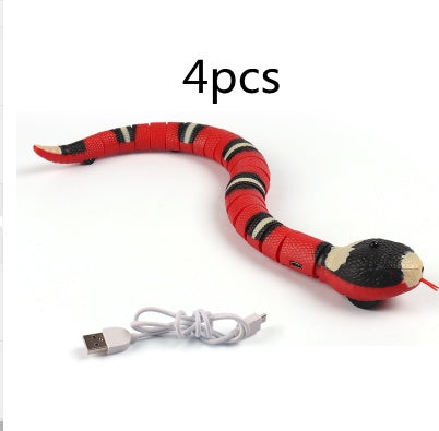 Smart Sensing Electronic Snake Cat Toy - USB Rechargeable Interactive Teaser