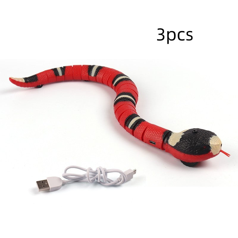 Smart Sensing Electronic Snake Cat Toy - USB Rechargeable Interactive Teaser