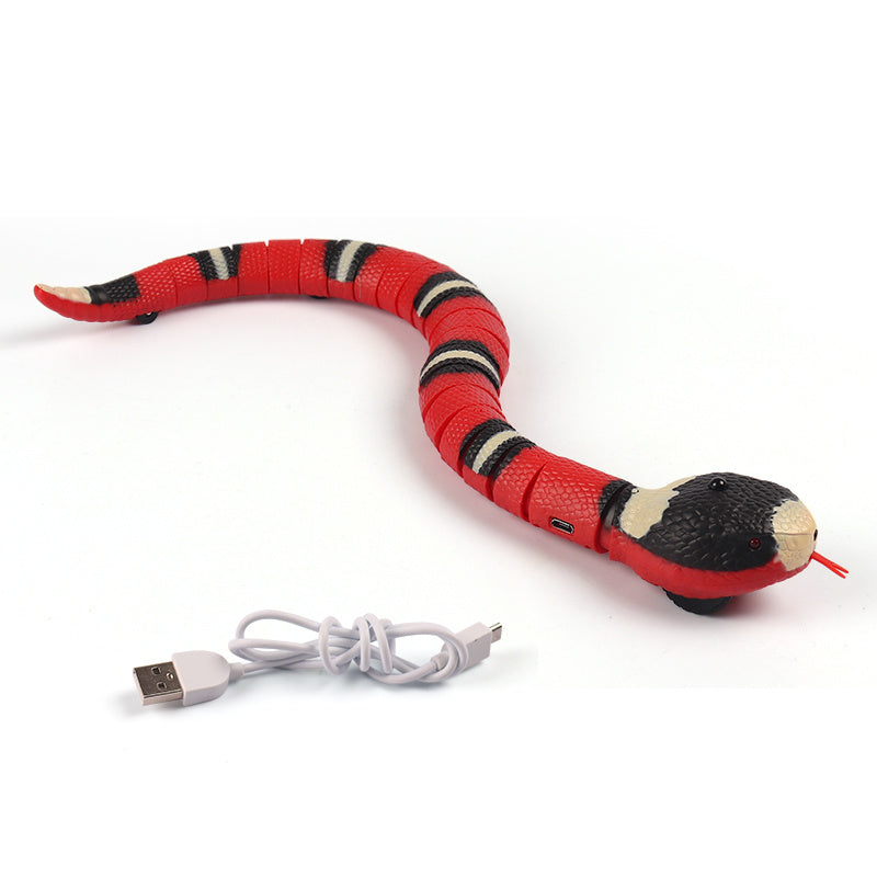 Smart Sensing Electronic Snake Cat Toy - USB Rechargeable Interactive Teaser